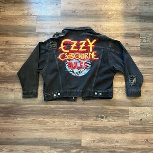 Ozzy Osbourne Embroidered Denim Jacket